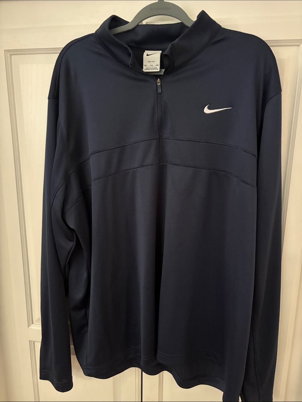 Nike Men's Navy Half-Zip Performance Pullover Jacket